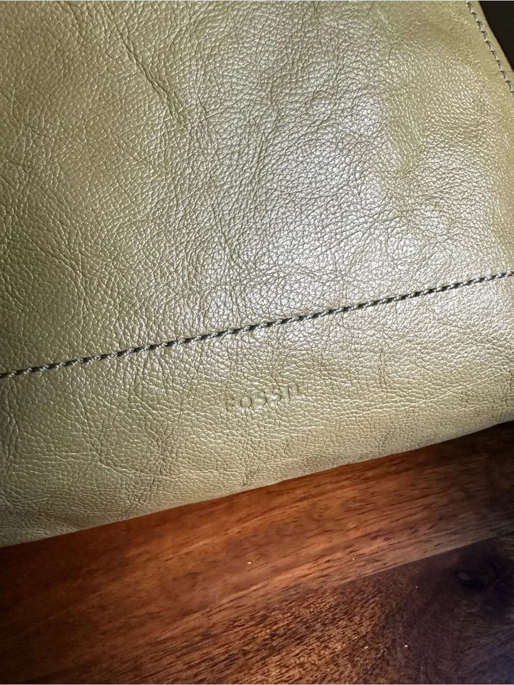 Fossil Amelia Hobo Bag Olive‎ Green Leather Shoulder Tote SHB1819